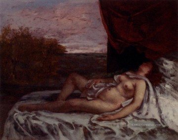  femme Kunst - Femme Nue Endormie Realist Realismus Maler Gustave Courbet